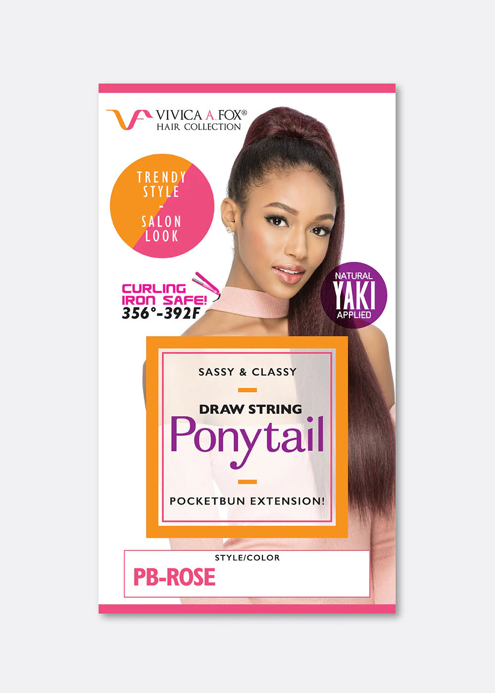 VIVICA FOX DRAWSTRING PONYTAIL. PB-ROSE