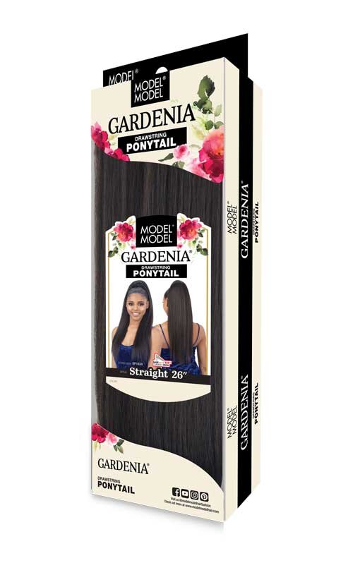 Model Model Gardenia drawstring ponytail. STRAIGHT 26“