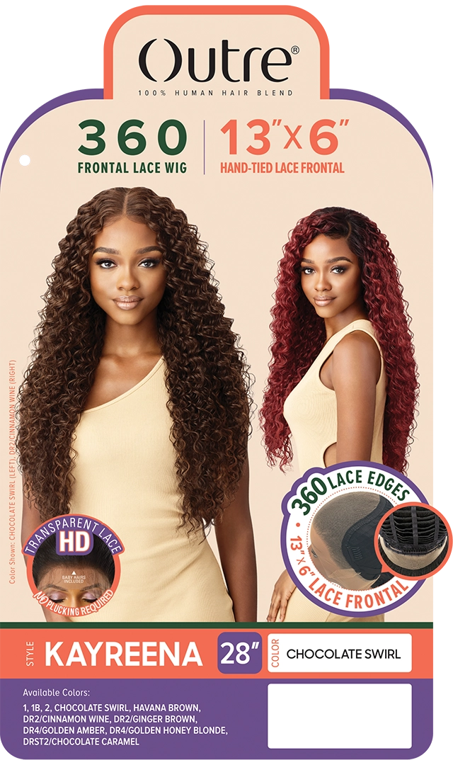 Outre human blend 360 frontal lace wig. Kayreena