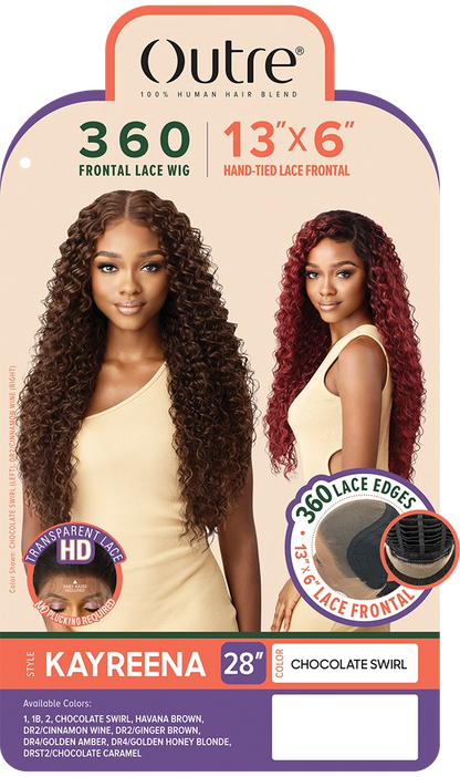 Outre human blend 360 frontal lace wig. Kayreena