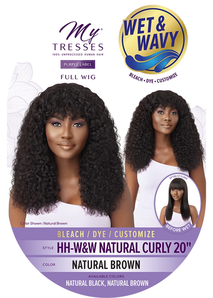 Outre Mytresses purple label full cap wig. W&W HH NATURAL CURLY 20”