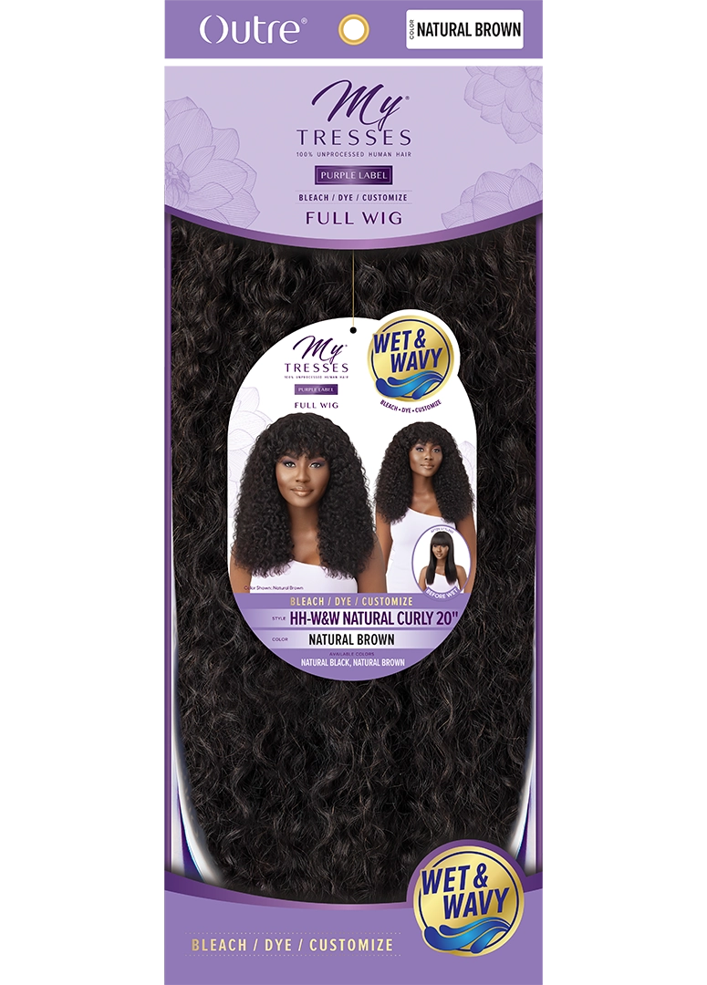 Outre Mytresses purple label full cap wig. W&W HH NATURAL CURLY 20”