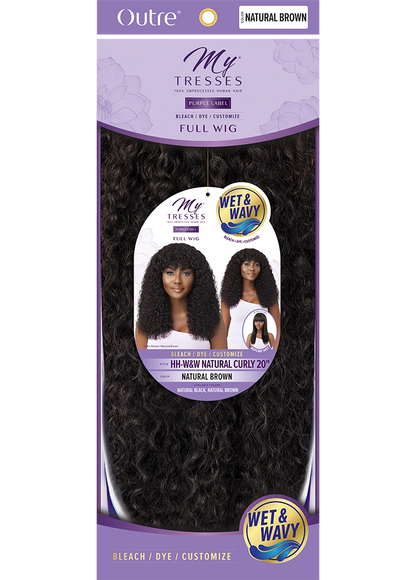 Outre Mytresses purple label full cap wig. W&W HH NATURAL CURLY 20”