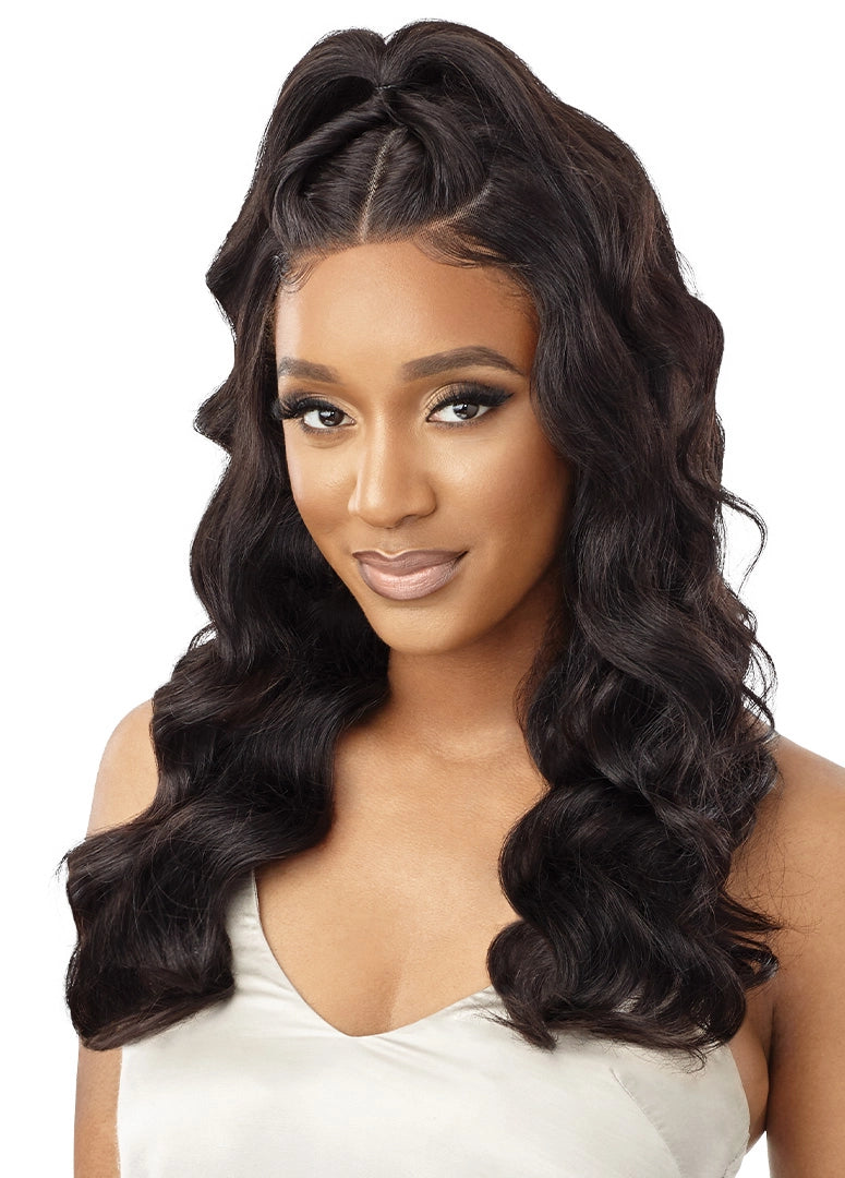 Mytresses black label. Lace. wig.  13x4.  Virgin body 22”  NATURAL Black