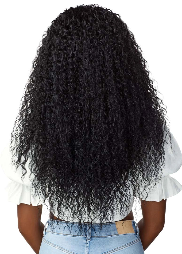 Outre 13x2 lace frontal wig. Halo stitch braid 26”