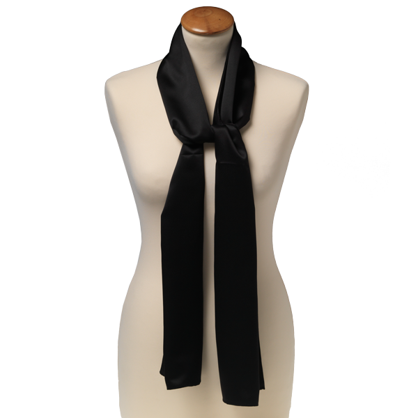 silky scarf. Black. 36x36"