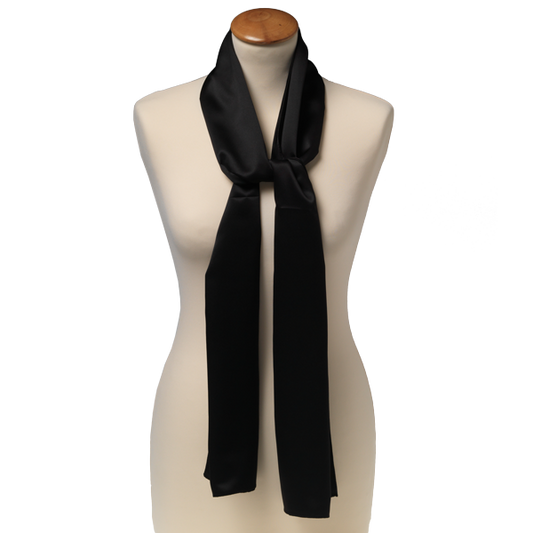 silky scarf. Black. 36x36"