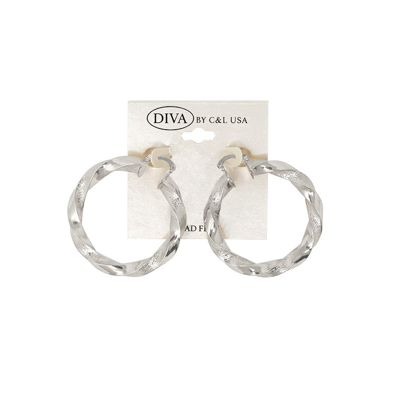 Spanish Brass Hoop SBHS6 Silver