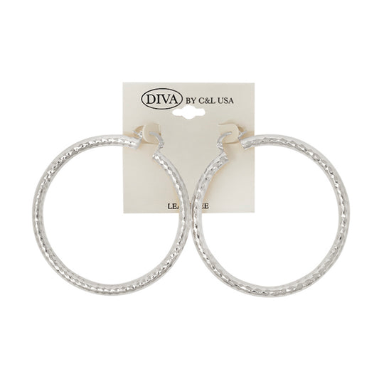 Spanish Brass Hoop SBHS7 Silver