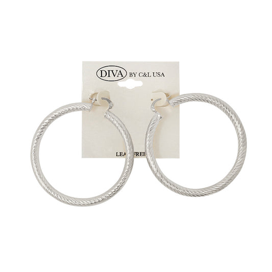 Spanish Brass Hoop SBHS8 Silver