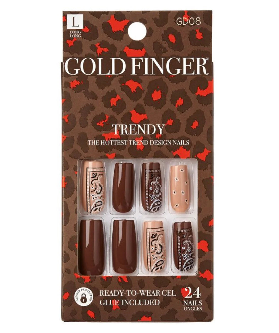 Gold Finger Trrendy nails. GD08