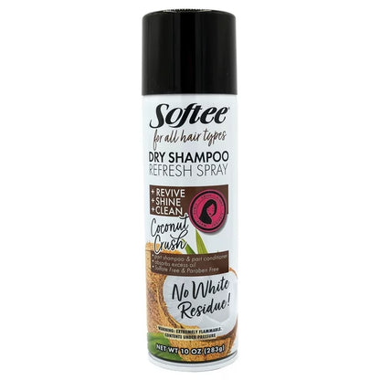 Softee coconut  crush dry shampoo refresh spray