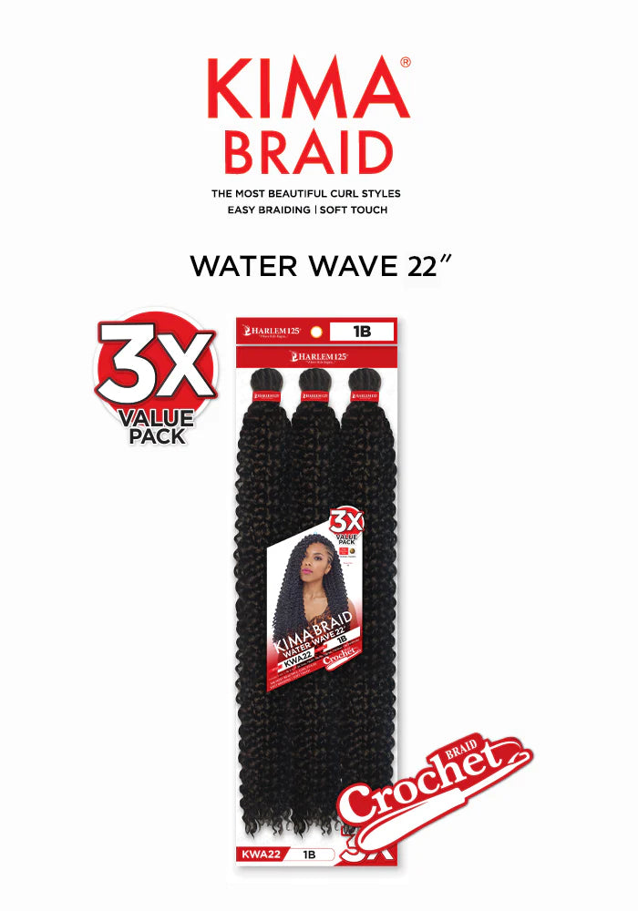 Harlem 125 3X Kima Braid Water Wave 22".