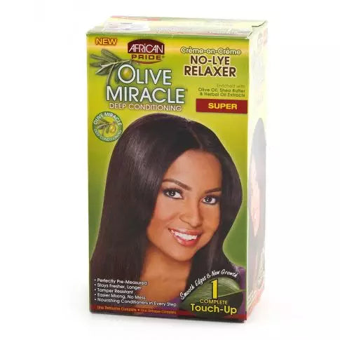 African Pride olive miracle no lye relaxer touch-Up