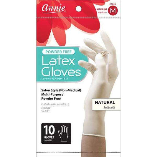 Annie Latex Gloves  Medium. 10 gloves