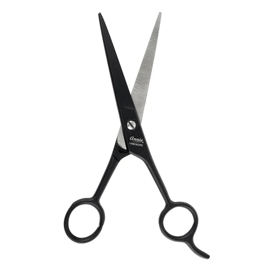 Annie Stainless Steel Straight Hair Shears 6.5 Inch Black