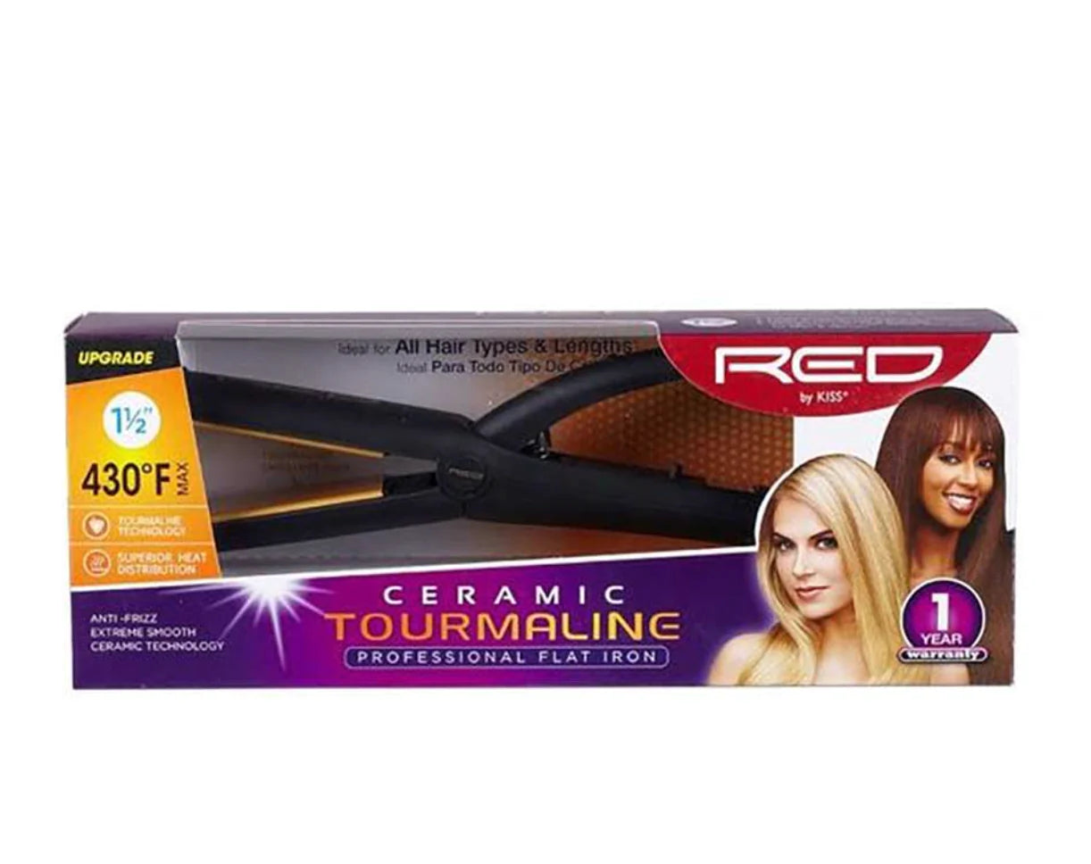 Red by kiss ceramic tourmaline flat iron 1 1/2“. FI150