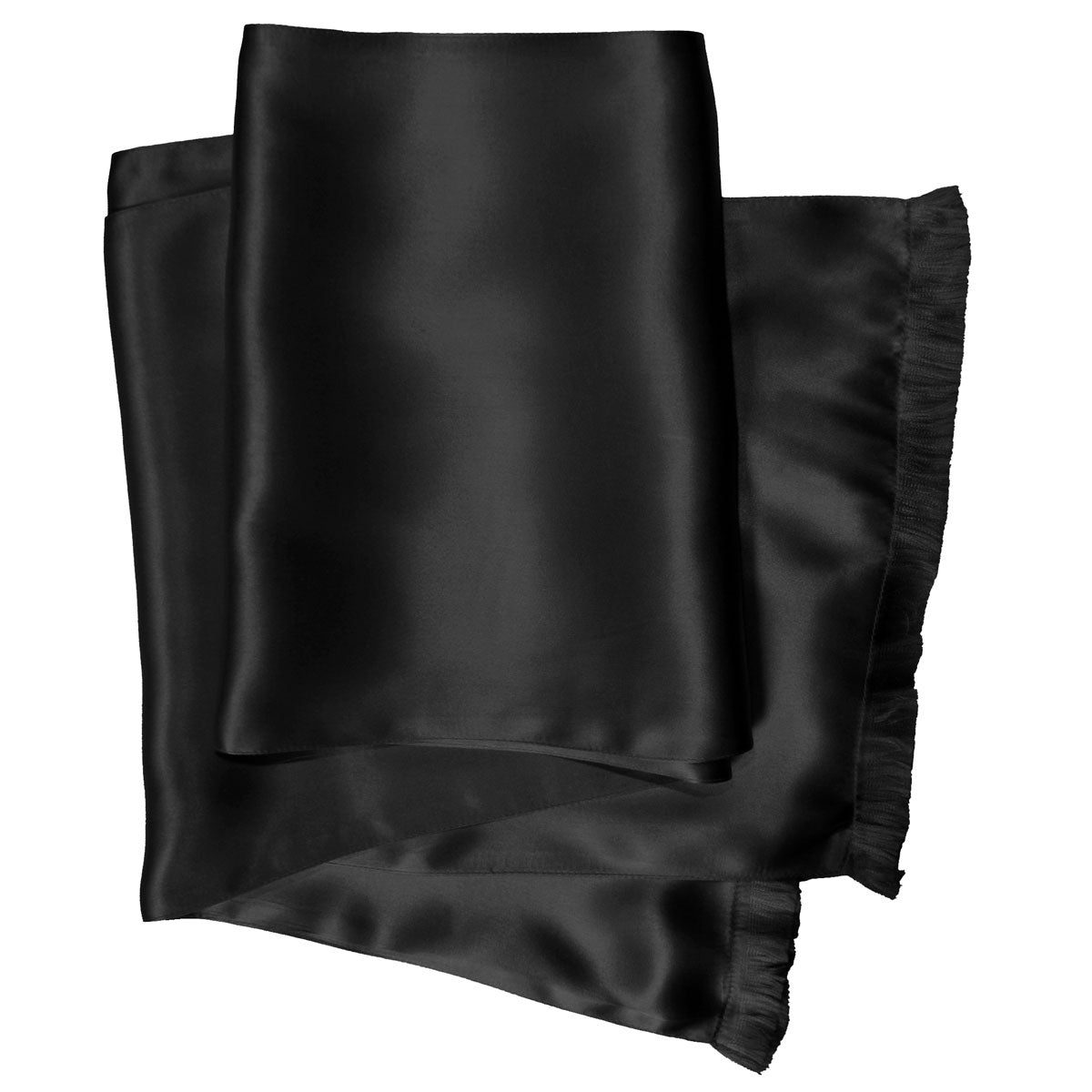 Bernice premium silky square scarf 36"X36" Black