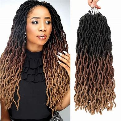 Wavy Bahama Locs 18". 1B