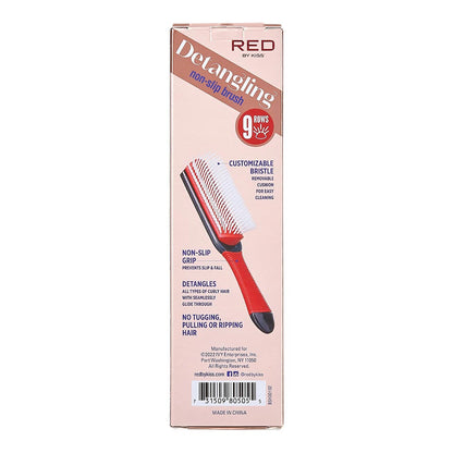 Red by kiss non slip detangling brush. HH45