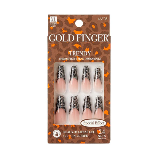 Gold finger Trendy nails. GSF03