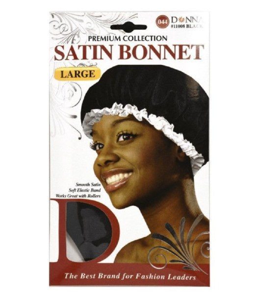 Donna Satin Bonnet Black