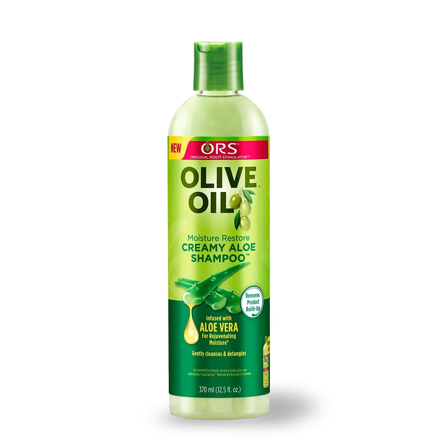 ORS OLIVE OIL MOISTURE RESTORE CREAMY ALOE SHAMPOO INFUSED WITH ALEO VERA (12.5 OZ)