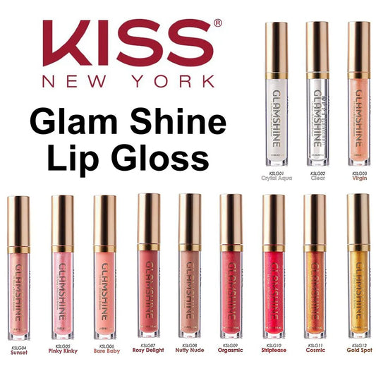 Kiss glam shine lip gloss. Crystal aqua. KSLG01