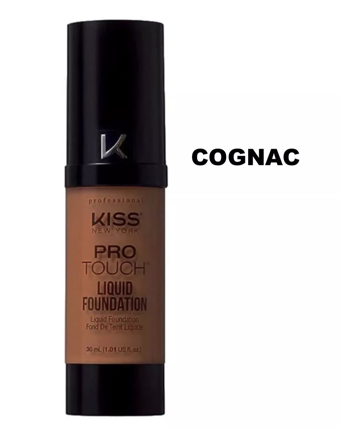 Kiss natural finish liquid foundation. Cognac. KPLF425