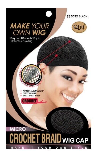 MM 5032 micro crochet wig cap Black