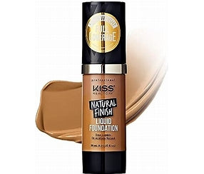 Kiss natural finish liquid foundation. Warm honey . KPLF320