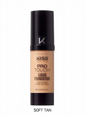 Kiss natural finish liquid foundation. Deep honey . KPLF410