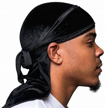 Dream velvet durag. BLACK Dre007VBK