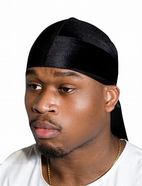 Velvet Durag  Black Dre007vbg