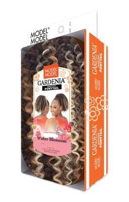 Model Model Gardenia drawstring ponytail.  Water Blossom